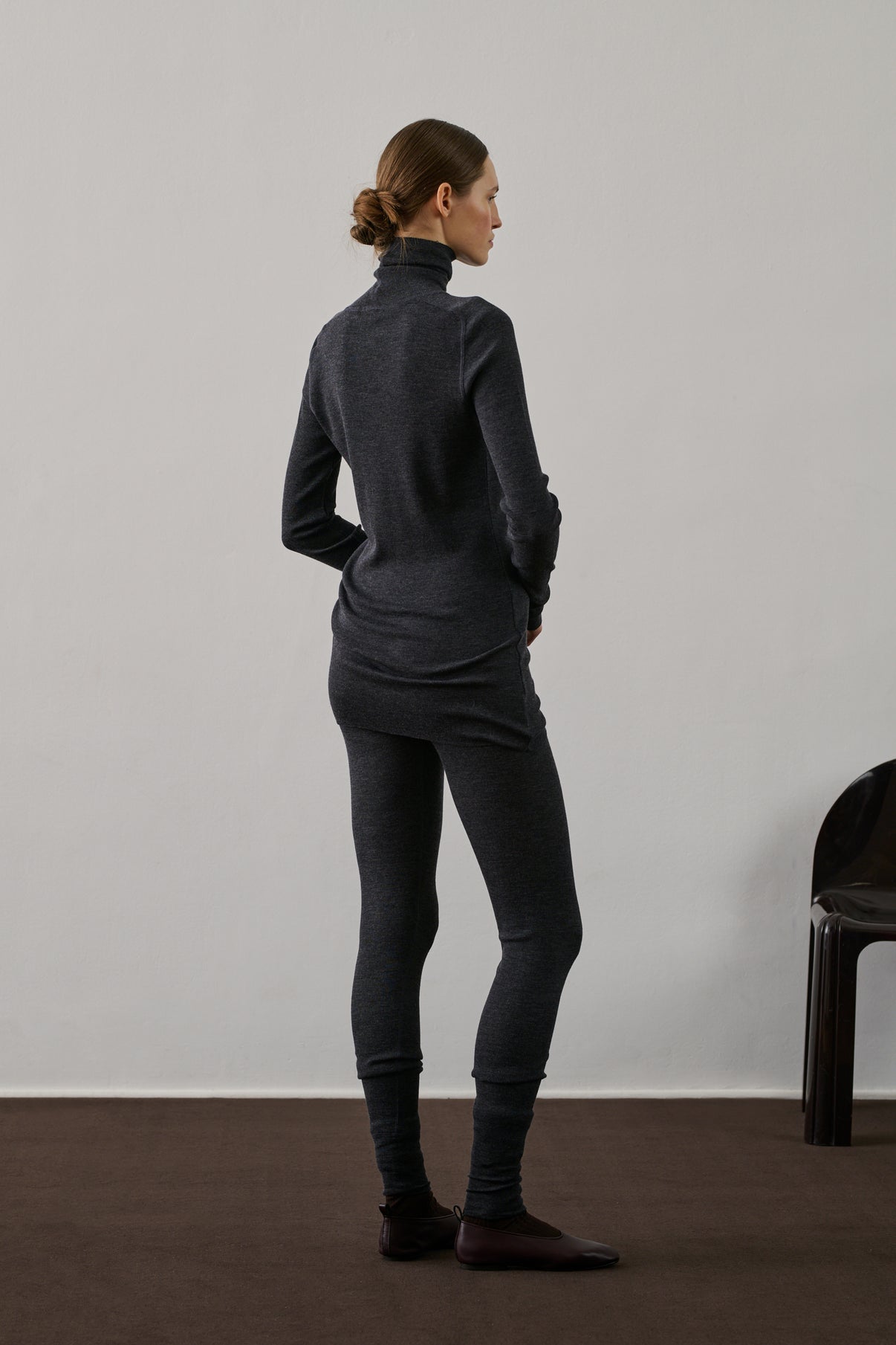 Legging Gill - Gris Chiné Foncé - Laine - Femme vue 2