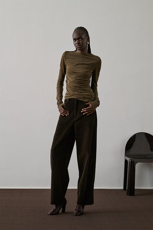 Pantalon Gunther - Ébène - Coton - Femme