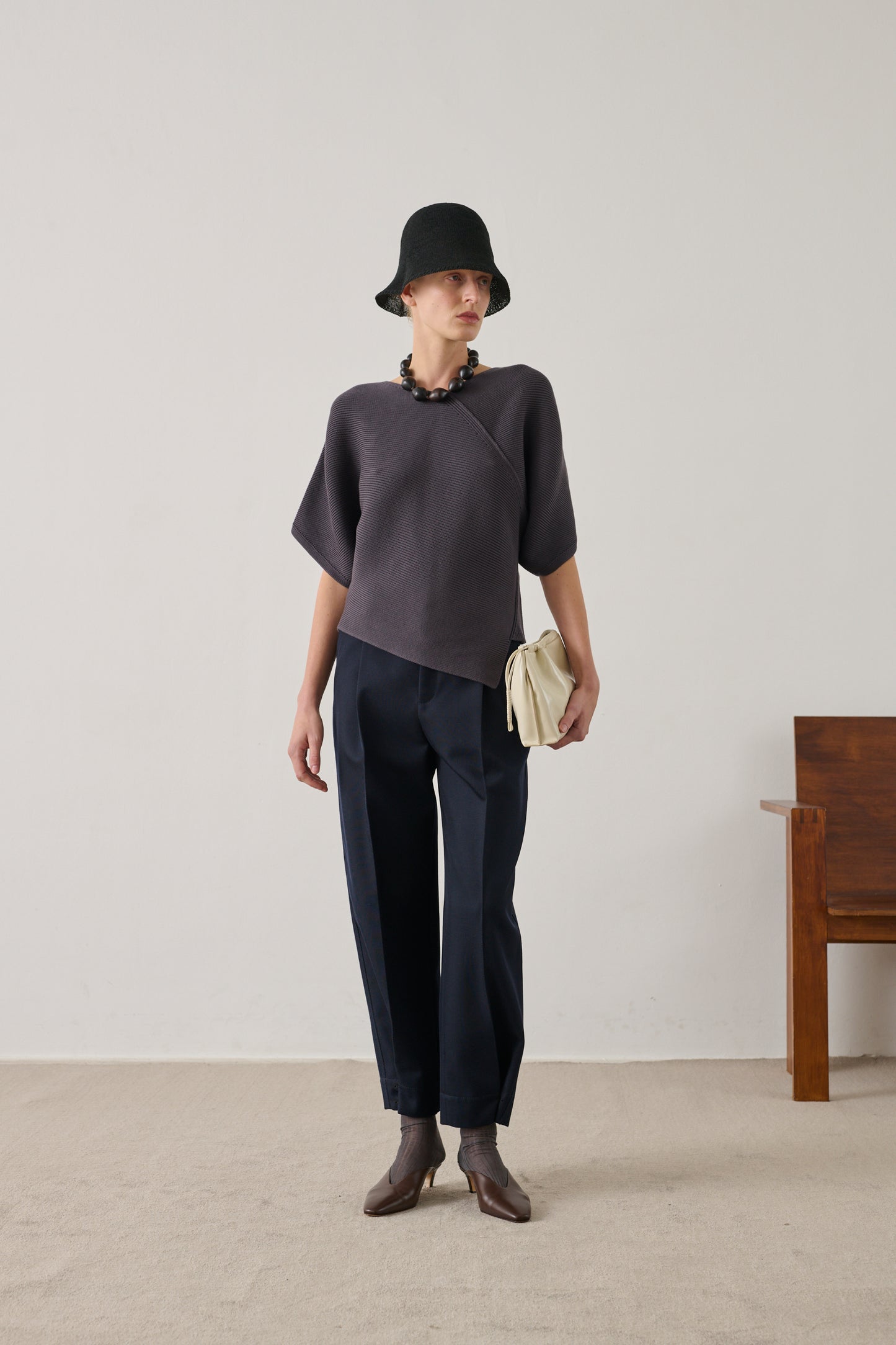 Pull Essaouira - Gris Aubergine - Coton - Femme